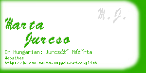 marta jurcso business card